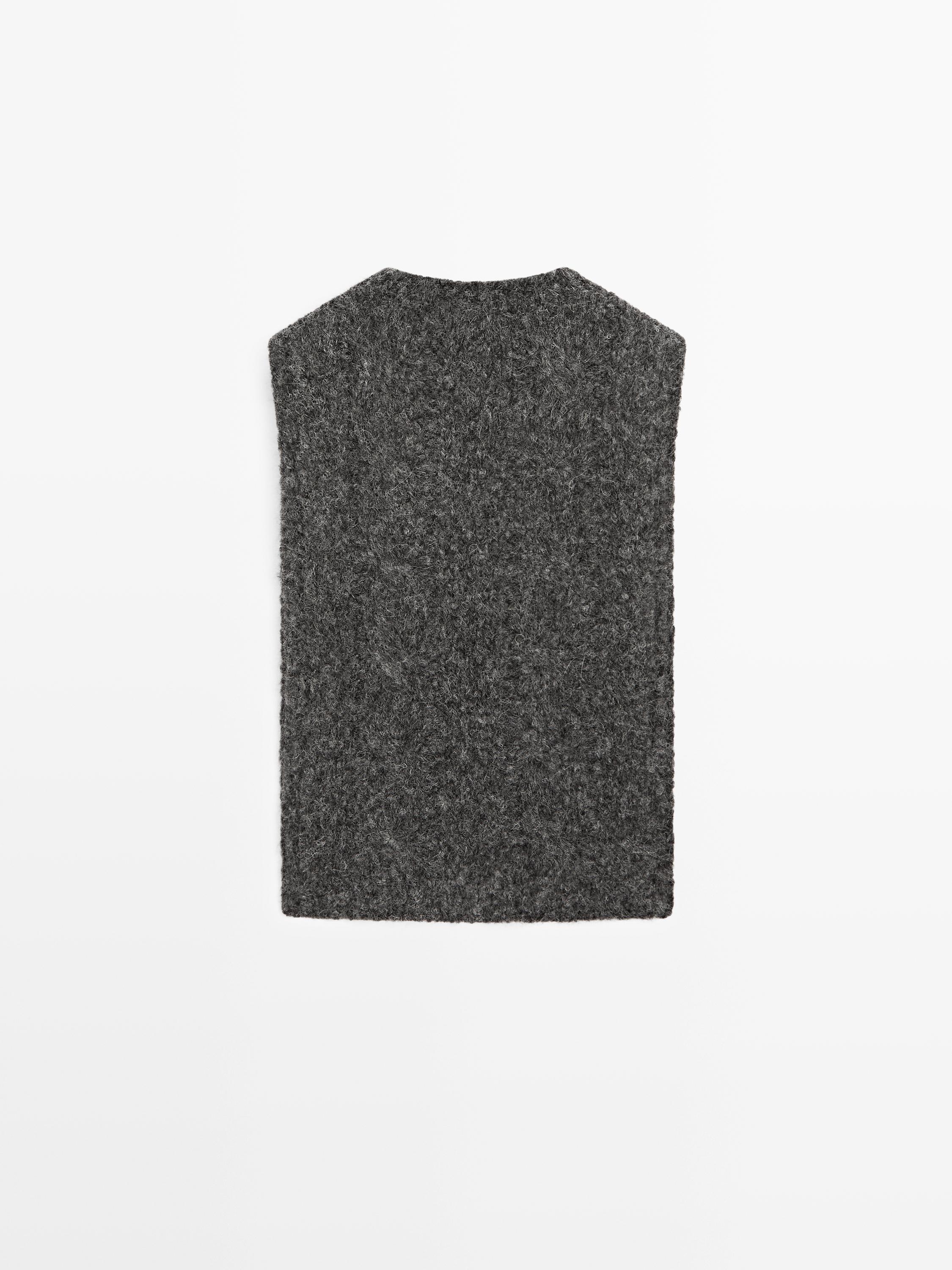 Plastron en alpaga mélangé